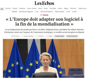 L'Europe doit adapter son logiciel a la fin de la mondialisation
